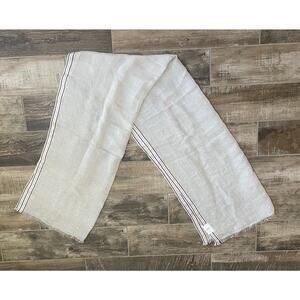 $2195 NWT Brunello Cucinelli Beige Light Weight 100% Cashmere Knit Scarf 28"x72"